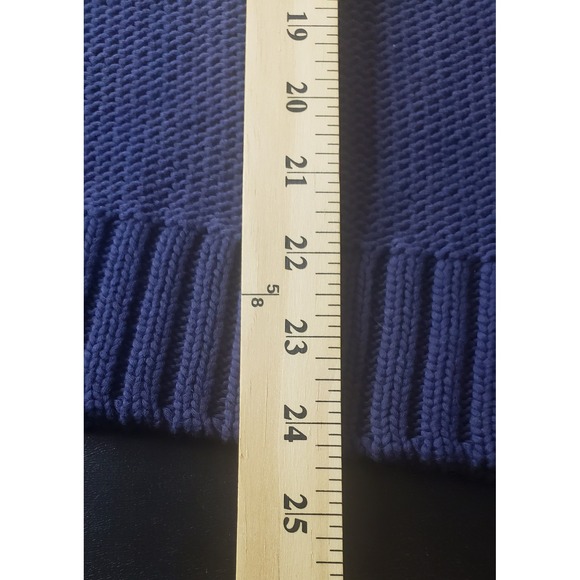 Michael Stars Estelle Shell Vest Nocturnal Navy Blue Tape Yarn Sweater L Casual - Picture 8 of 9